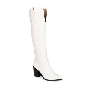 Size 8 Tall White Therese boot by Journee Collection— Brand New!